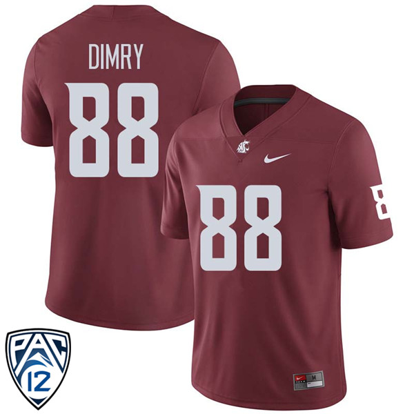 Men #88 CJ Dimry Washington State Cougars College Football Jerseys Sale-Crimson